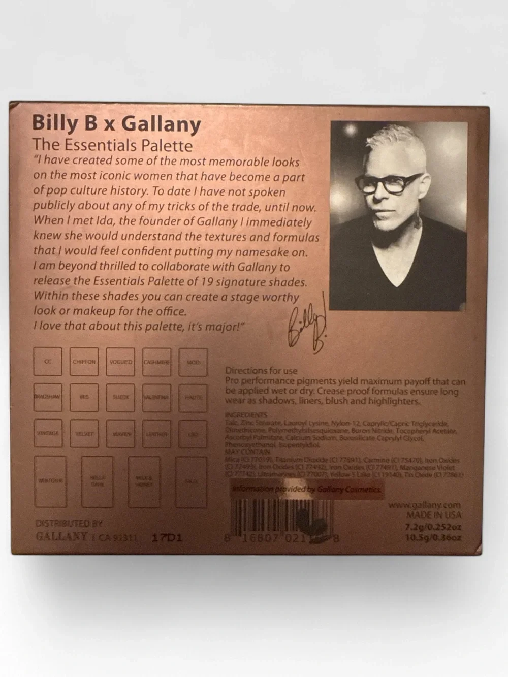 Billy B x Gallany Eyeshadow Palette – 20 Shades